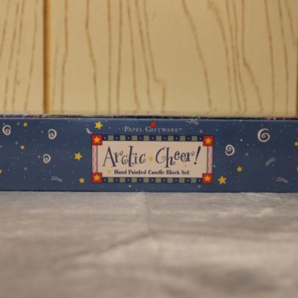 Papel Giftware & Imports Hand Painted Candle Block Set - New